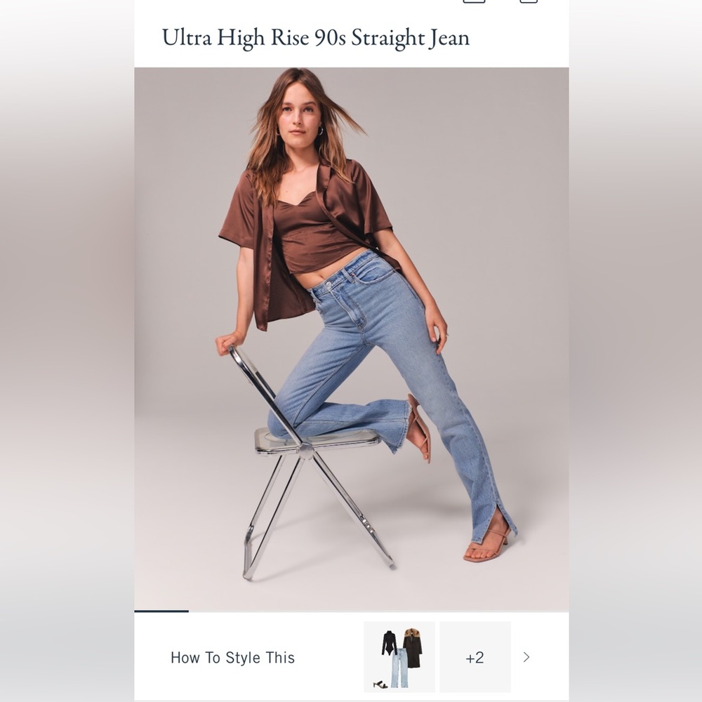 90’s Straight Ultra High Rise Curve Love
